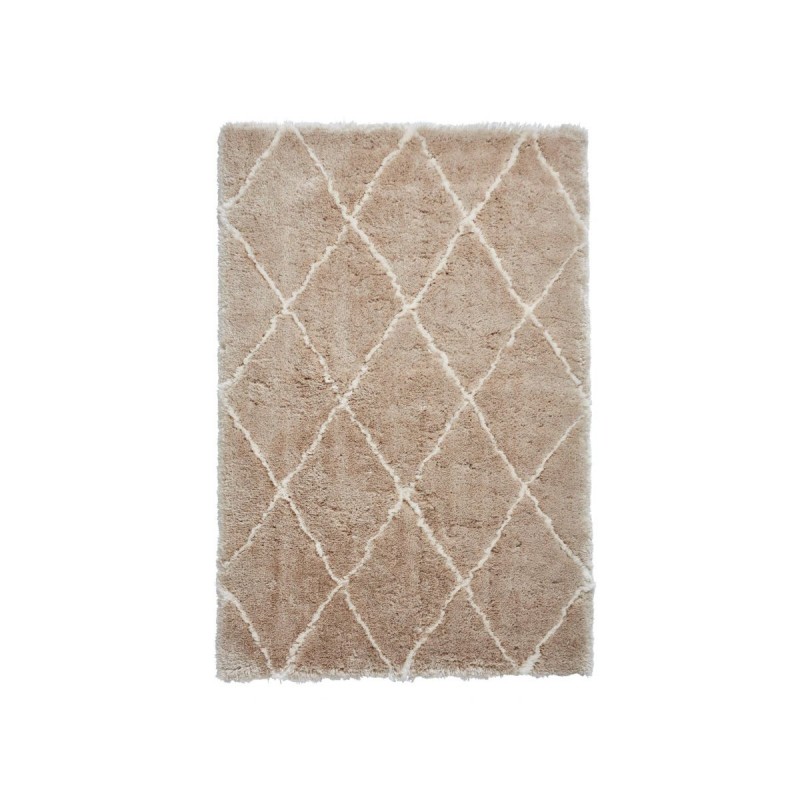 BARI Shaggy carpet with check pattern, 160x230 cm