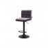 Kitchen stool Adjustable height swivel velvet seat Color Grey