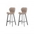 Set of 2 barstools high chair quilted seat height 72cm