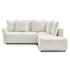 Corner sofa L convertible chest fabric bouclette, 257x194xH90 cm Right / Left Right