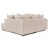 Corner sofa L convertible chest fabric bouclette, 233x194xH90 cm-DENVER