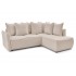 Corner sofa L convertible chest fabric bouclette, 233x194xH90 cm-DENVER