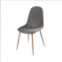 Scandinavian style chair in mottled fabric Color Grey
