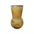 Glass vase with gold panel, D9.5xH19CM - LIRA Color Ambre