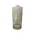 Groene glazen vaas met gouden rand, D12xH25CM - CLEA