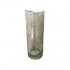 Vase en verre vert avec bordure doré, D12xH25CM - CLEA