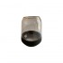 Glass vase with black bottom and golden border, D9xH17CM