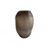 Brown glass vase, D15xH25CM - IKA