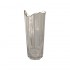 Transparent glass vase with golden border, D10xH25CM - ALI