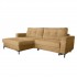 Large corner sofa bed in fabric, 240x166xH86cm - DION Color Camel