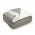 Large blanket plaid soft fleece, 180x240 CM-DOLCE Color Gris clair