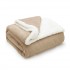 Large blanket plaid soft fleece, 180x240 CM-DOLCE Color Taupe
