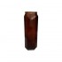 Vase en verre avec bordure doré, D8xH28CM - OLYMPIA Couleur Ambre