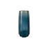 Glass vase with gold panel, D6.5xH21CM - KLEA Color Blue