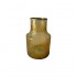 Glass vase with gold panel, D13xH21CM - LIVIO Color Ambre