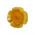 Saladekom, goudkleurig contourglas, D24xH4CM Kleur Amber