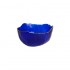 Glass salad bowl with golden contour, D13xH6CM Color Blue