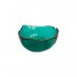 Glass salad bowl with golden contour, D13xH6CM Color Green