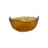Glass salad bowl with golden contour, D23,5xH11CM Color Brown