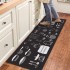 Non-slip kitchen carpet 60x200cm Color noir mat