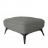 Large fabric footstool, 83x66xH44 cm-HELENA Color Grey