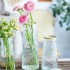 Clear glass vase with gold border, D8xH19.5CM - RAPHA