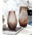 Brown glass vase, D8xH29CM