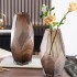 Vase en verre marron, D7xH23CM