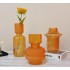 Glass vase amber, D12xH30CM - KARA