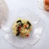 Glass salad bowl with golden contour, D24xH4CM