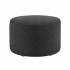 Large round fabric pouf, D69xH44 cm-HELENA Color Black