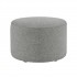 Large round fabric pouf, D69xH44 cm-HELENA Color Grey
