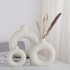 White ceramic vase, 18x3.4xH19 cm - OLYMP