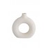 White ceramic vase, 18x3.4xH19 cm - OLYMP