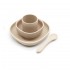 Set of 4 pcs silicone dishes for children - APRIL Color Beige