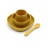 Set of 4 pcs silicone dishes for children - APRIL Color Yellow