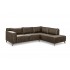 Canapé d'angle 3/4 places en effet cuir 265x205xH83 cm - Roswell Droite / Gauche Angle droit