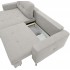 Large corner sofa bed in fabric, 240x166xH86cm - DION