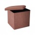 Pouf folding storage box, fabric bouclette, 38x38xH38cm - YANE Color Bricks