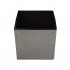 Pouf folding storage box, fabric bouclette, 38x38xH38cm - YANE