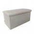 Bench pouf folding storage box bouclette, 76x38xH38cm - YANE Color Beige