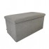 Bench pouf folding storage box bouclette, 76x38xH38cm - YANE Color Grey