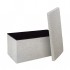 Bench pouf folding storage box bouclette, 76x38xH38cm - YANE