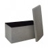Bench pouf folding storage box bouclette, 76x38xH38cm - YANE