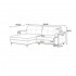 Canapé 3 places d'angle compact convertible en tissu, 240x166xH86cm-DION