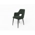 Chair with armrests in velvet fabric - RITA Color Green