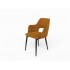 Chair with armrests in velvet fabric - RITA Color Safran