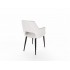 Chair with armrests in velvet fabric - RITA
