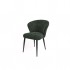 Chaise en tissu velouré, 60x59,5xH80 cm - NINA Couleur Vert