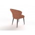 Chaise en tissu velouré, 60x59,5xH80 cm - NINA